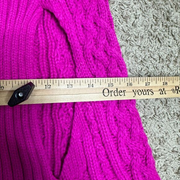 Dog Sweater Size XXL Pink Cable Knit Cowl Neck Stretch Pet Dog - Picture 9 of 9